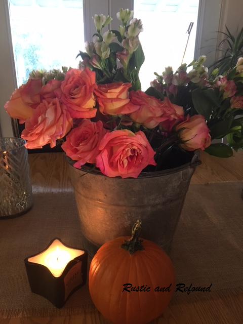 Bucket and candle